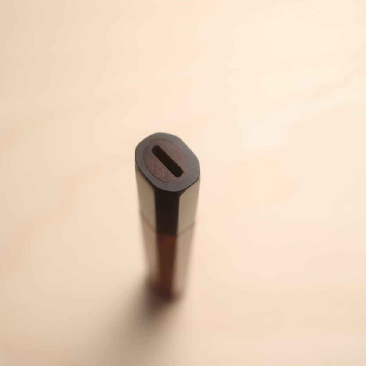 Handmade Octagonal Wa-Handle 138mm - Natural Hardwood & Buffalo Horn (Ebony / Rosewood)