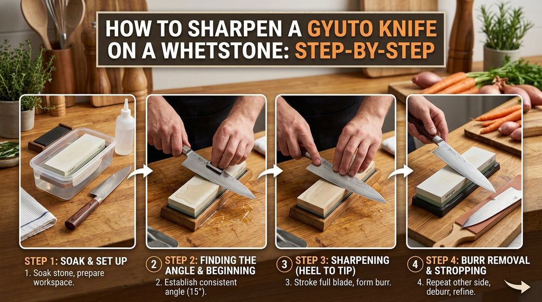 How to Sharpen a Gyuto Knife on a Whetstone: Step-by-Step