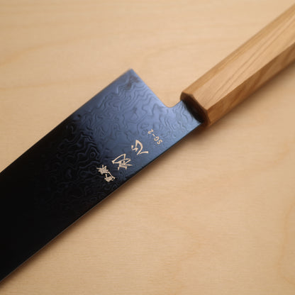 Hatsukokoro Ryuhyo SG2 Blue Coating Damascus Kiritsuke Gyuto 240mm - Olive Wood Handle