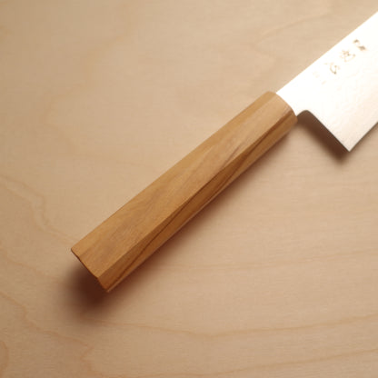 Hatsukokoro Ryuhyo SG2 Damascus Migaki Kiritsuke Gyuto 240mm Olive wood handle