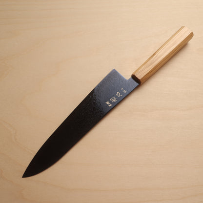 Hatsukokoro Ryuhyo SG2 Blue Coating Damascus Gyuto 210mm - Olive Wood Handle