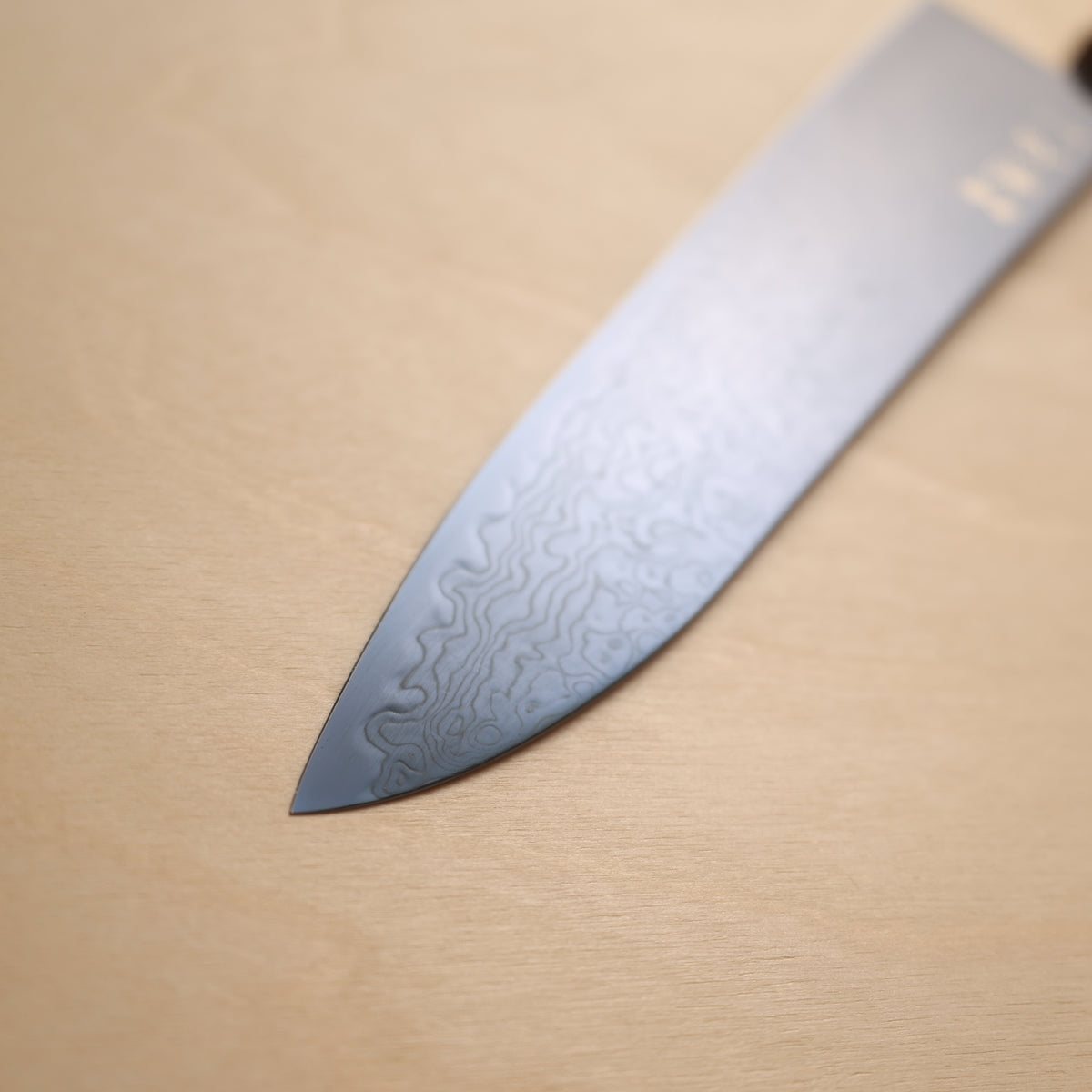 Hatsukokoro Ryuhyo SG2 Blue Coating Damascus Gyuto 210mm - Olive Wood Handle