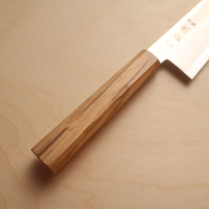 Hatsukokoro Kaijin Blue #2 Stainless Clad Kiritsuke Gyuto 210mm - Olive Wood Handle
