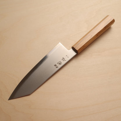 Hatsukokoro Kaijin Blue #2 Stainless Clad Bunka 180mm - Olive Wood Handle