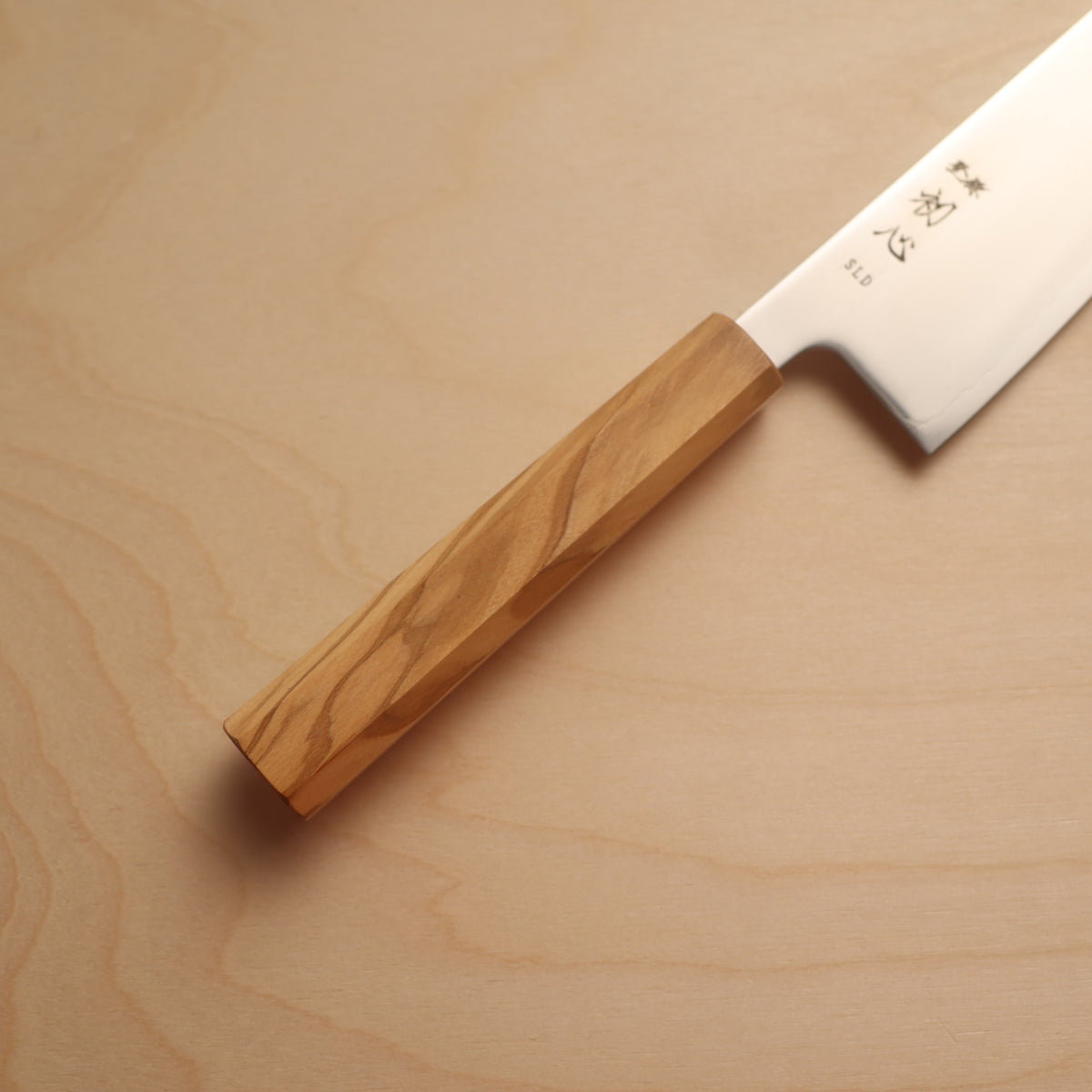Hatsukokoro Hikari SLD Stainless Clad Gyuto 210mm - Olive Wood Handle