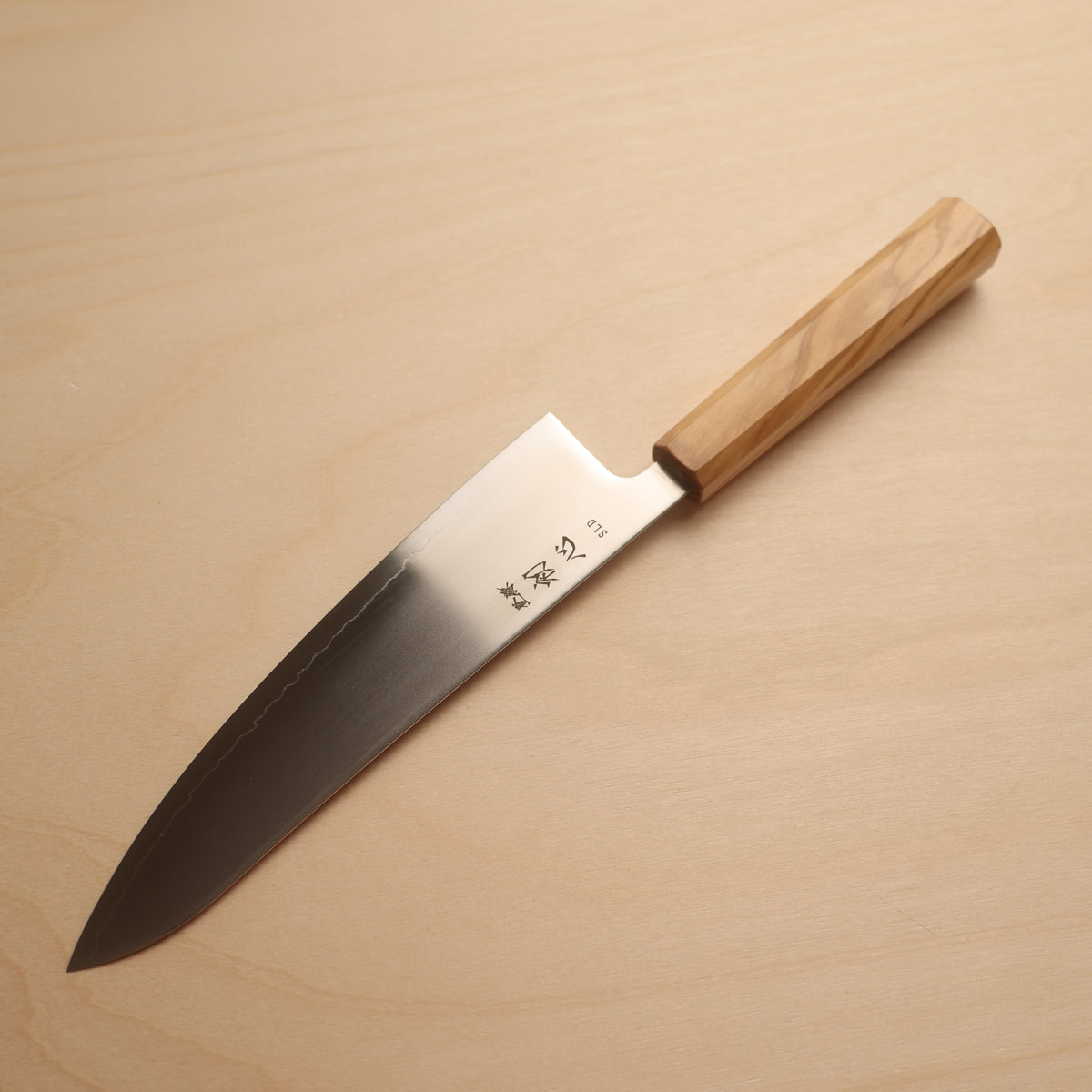 Hatsukokoro Hikari SLD Stainless Clad Gyuto 210mm - Olive Wood Handle
