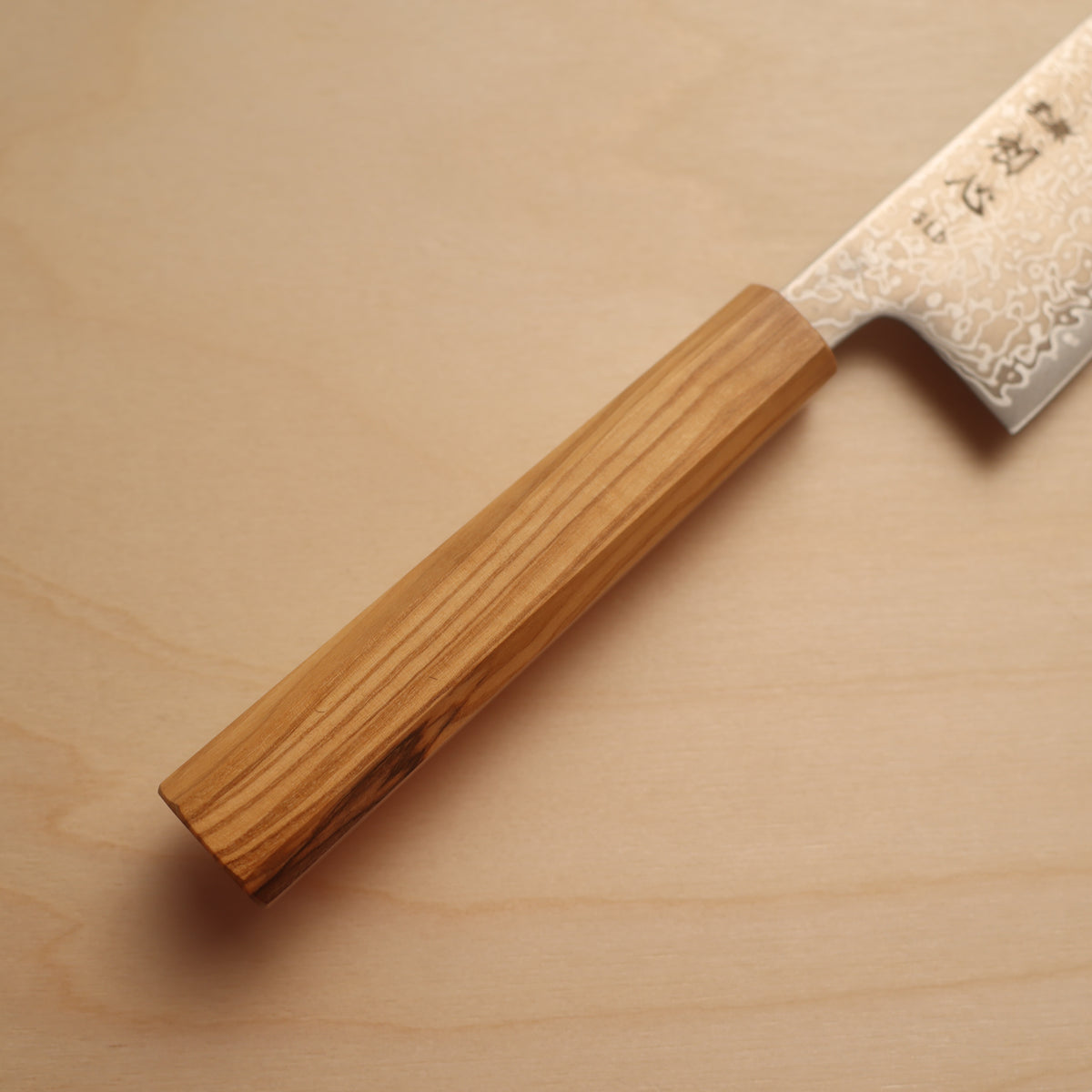 Hatsukokoro Hikari SLD Stainless Clad Kiritsuke Santoku 170mm - Olive Wood Handle