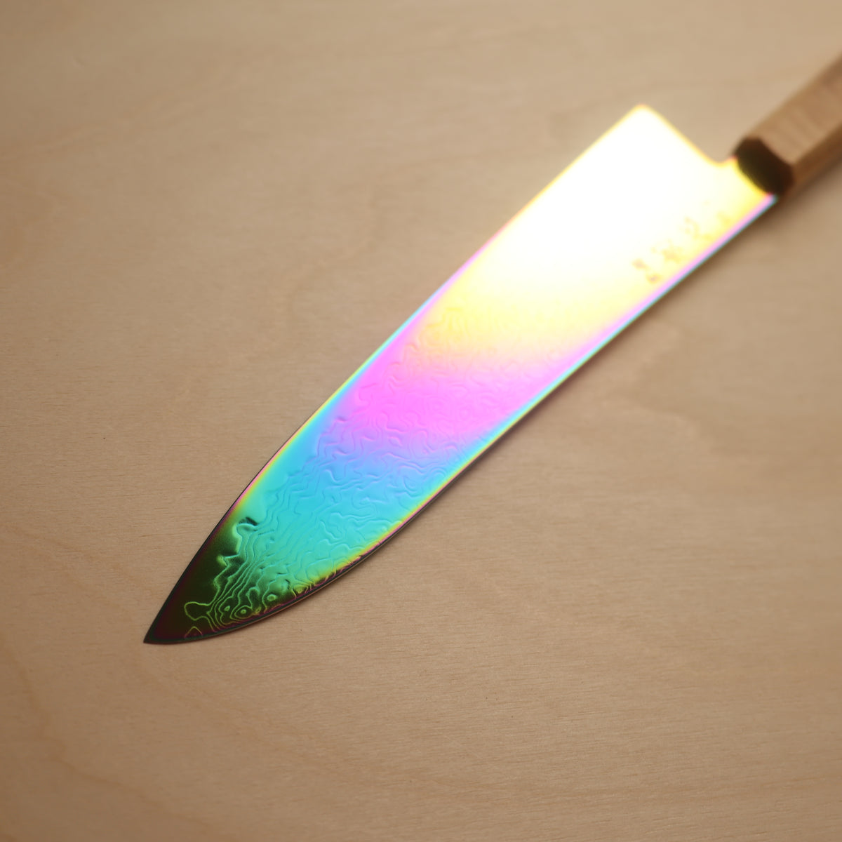 Hatsukokoro Ryuhyo SG2 Rainbow Coating Damascus Gyuto 210mm - Olive Wood Handle