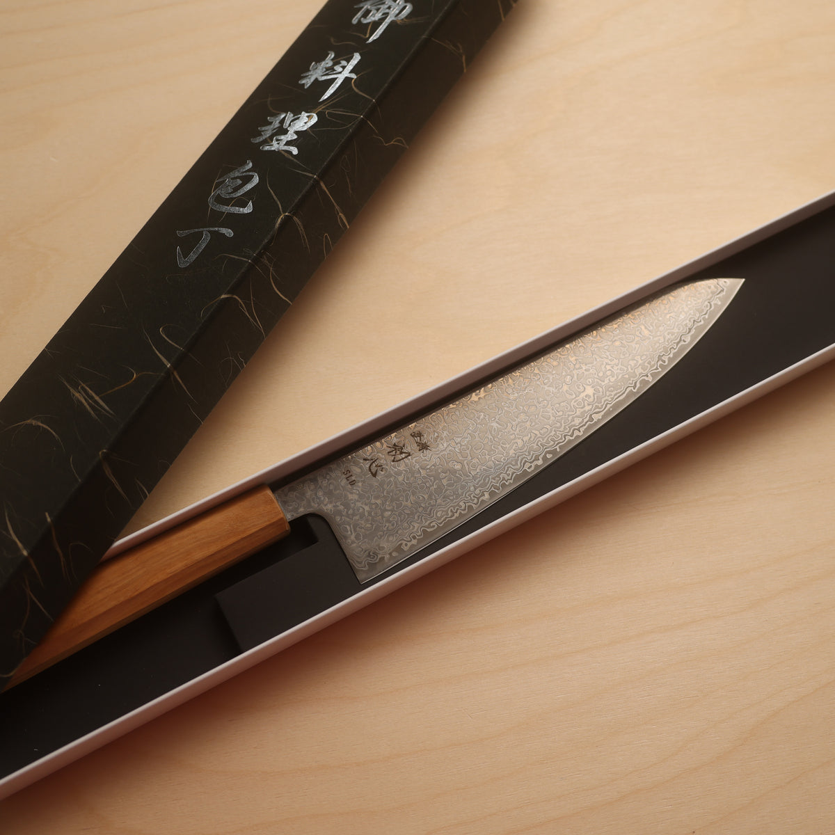 Hatsukokoro Hikari SLD Stainless Clad Gyuto 210mm - Olive Wood Handle