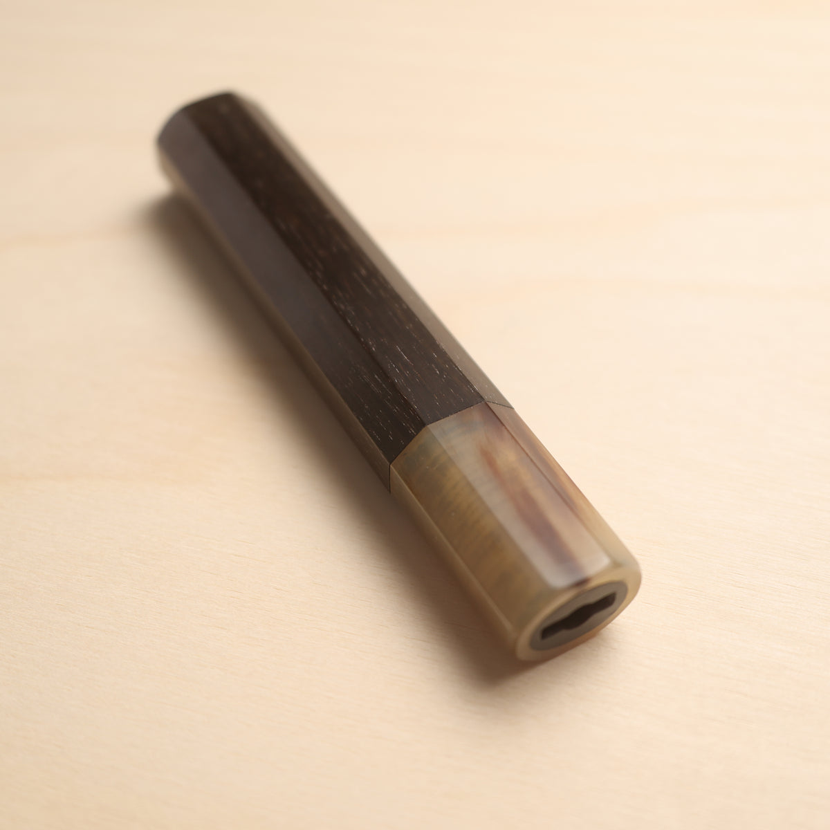Handmade Octagonal Wa-Handle 135mm - Rosewood with Tiger Buffalo Horn Ferrule
