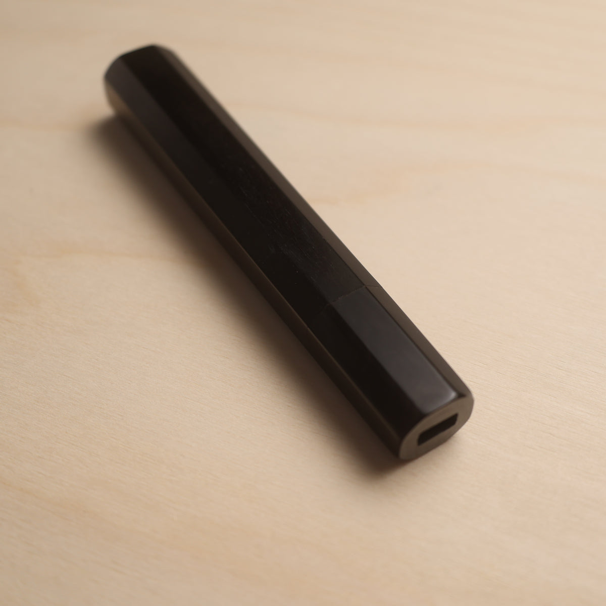 Handmade Octagonal Wa-Handle 150mm - Natural Hardwood & Buffalo Horn (Ebony / Rosewood / Maple)