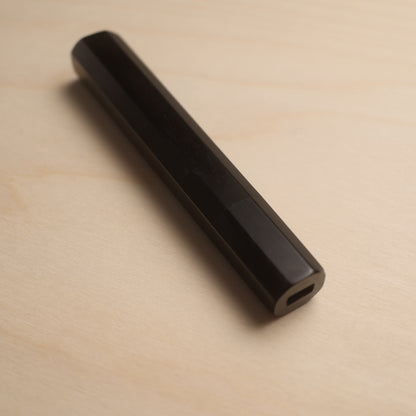 Handmade Octagonal Wa-Handle 150mm - Natural Hardwood & Buffalo Horn (Ebony / Rosewood / Maple)