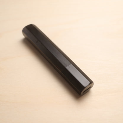 Handmade Octagonal Wa-Handle 138mm - Natural Hardwood & Buffalo Horn (Ebony / Rosewood)