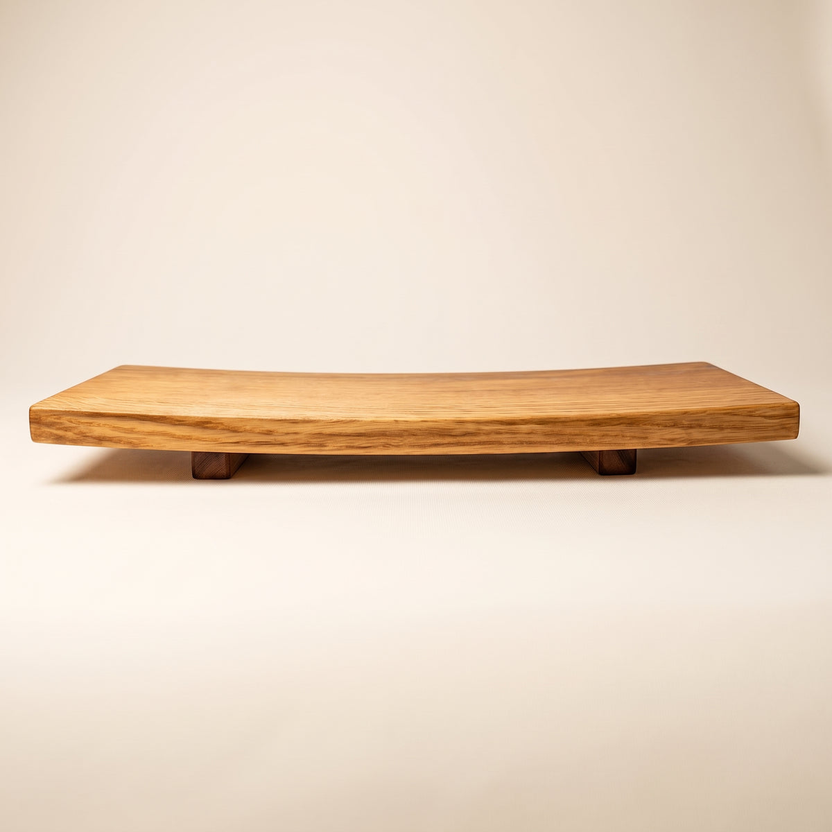 Japanese white oak sushi serving tray with clean geometric lines and natural matte finish