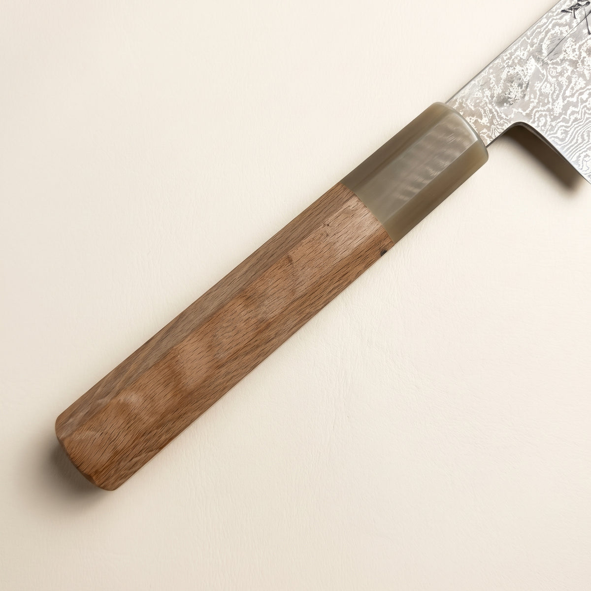 Tojiro Atelier with custom oak  wood octagonal handle  with buffalo horn ferrule